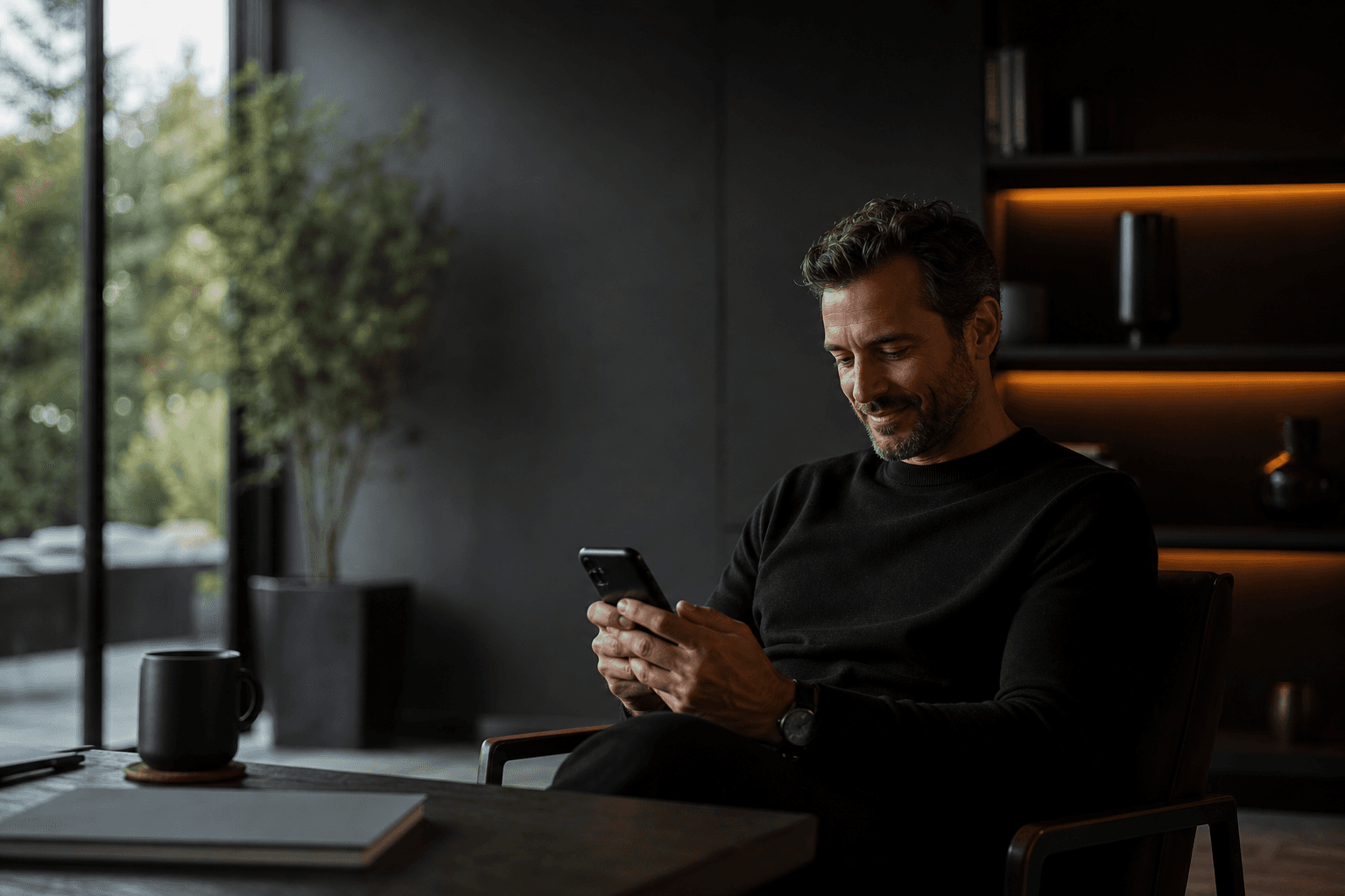 Real-estate agent reviewing property enquiries with Relay